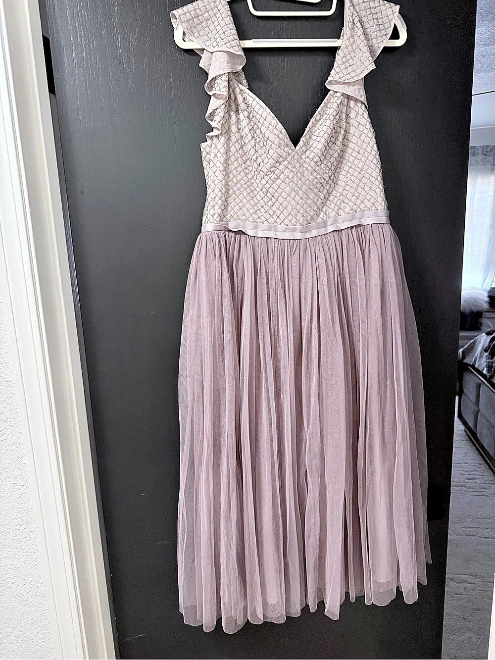 needle & thread Purple Geometric Maxi Dress Medium